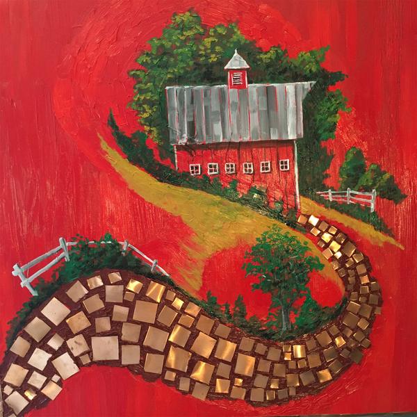 "CopperTrailReds" - 36x36" oil on canvas - in private collection