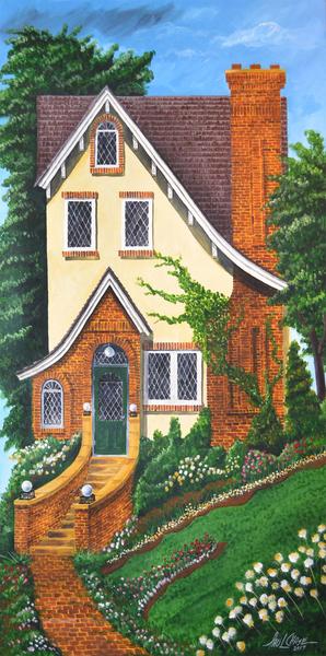 "ThisWayThatWayTudor" - Acrylic on Canvas - 50x30" - in private collection