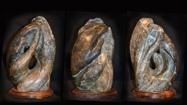 "SwirlingStoneHands" - 12" - Oregon soap stone - $800