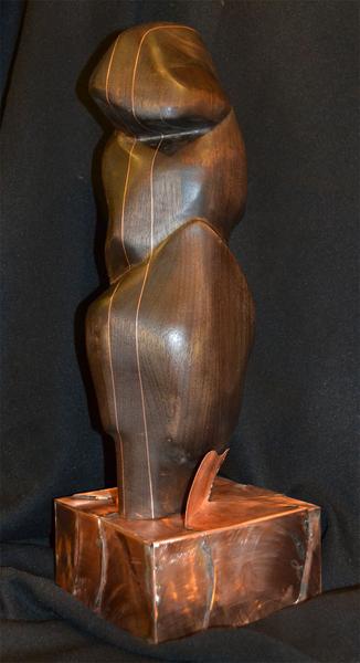 "CopperLines" - 20" - Black walnut wood, copper - $500