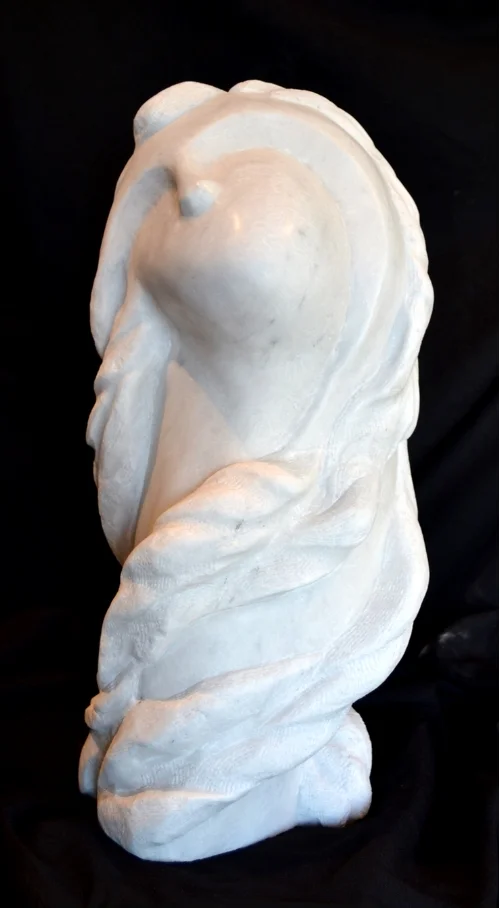 "TurnMyStoneHeart" - 20x9x9" - White Marble - $3000