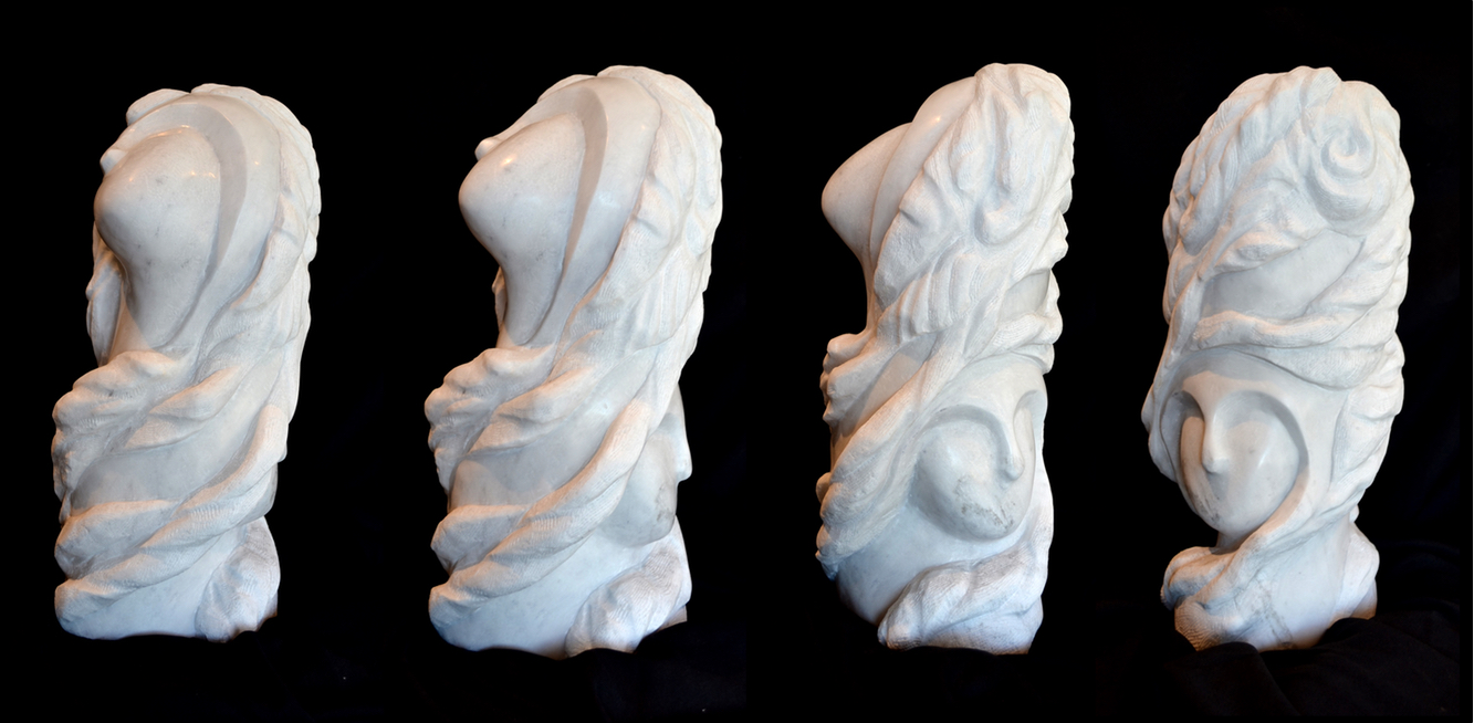 "TurnMyStoneHeart" - 20x9x9" - White Marble - $3000