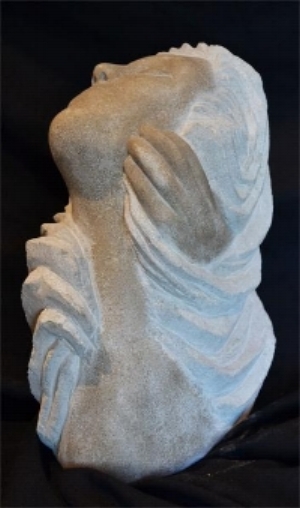 "StoneWavesTouch" - 20" - Limestone - in private collection