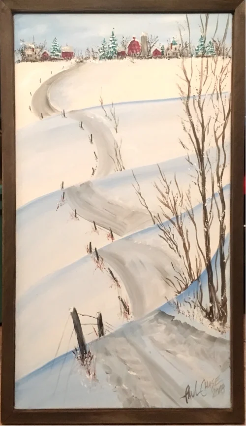 "SnowyRoads" - 24x30" - acrylic - $200
