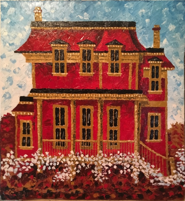 "ParkStreetReds" - 36x40" Oil on canvas - $1000