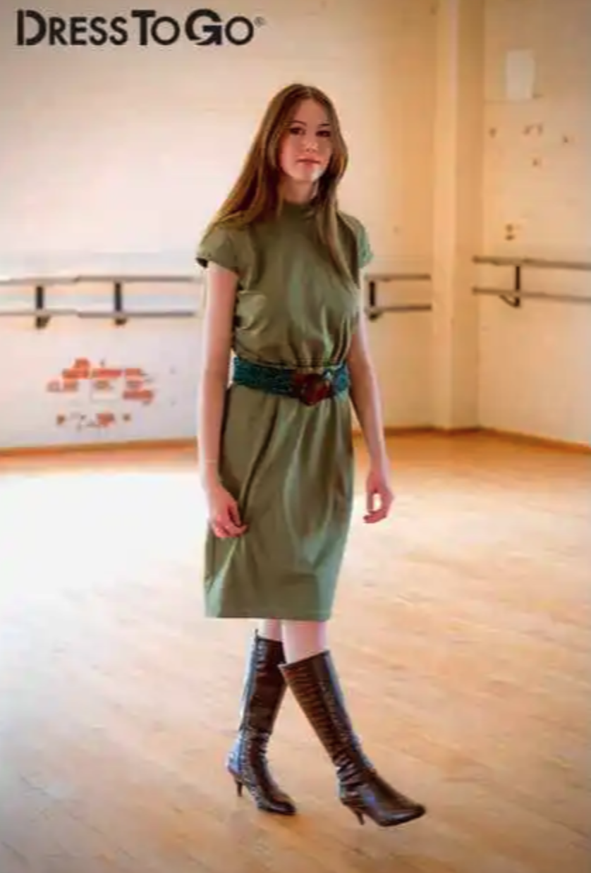 Dress To Go - Turtle neck bodice with cap sleeves.png