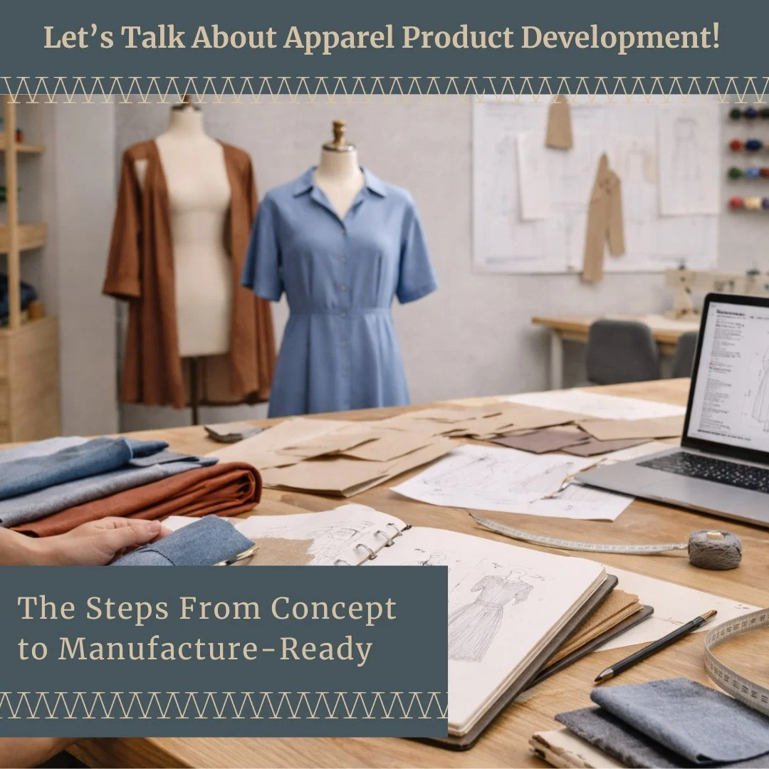 Many founders approach manufacturers too soon.

Before a product is ready for manufacturing, it needs structured product development&mdash;patterns, samples, and technical documentation that define how the garment will actually be produced.

Factorie