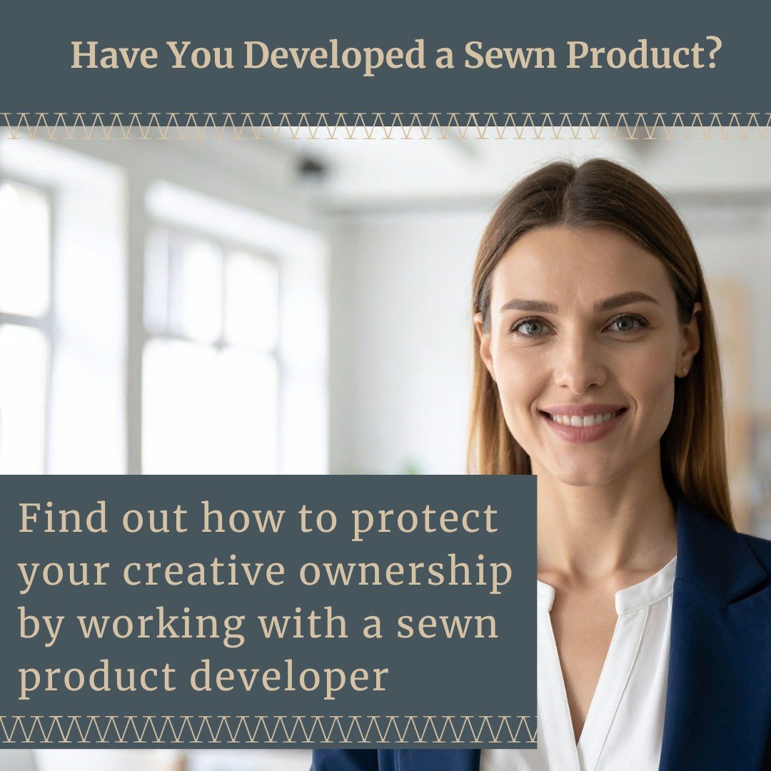 Protect Your Creative Ownership

Did you know your factory might own your sewn product patterns if they created them?

When you work with an expert sewn product developer, you keep ownership of your tech pack, patterns, and design files, giving you t