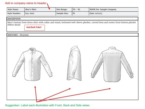 Tech Pack Review Made Apparel Services
