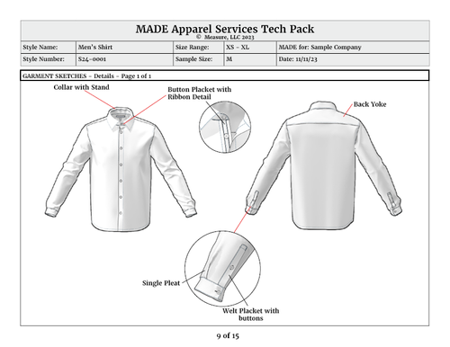 How to Use a Fashion Tech Pack Template — MADE Apparel Services