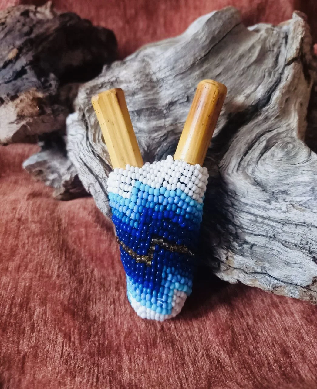 Handmade KURIPE from the Jungel of Brazil, Deep Blue