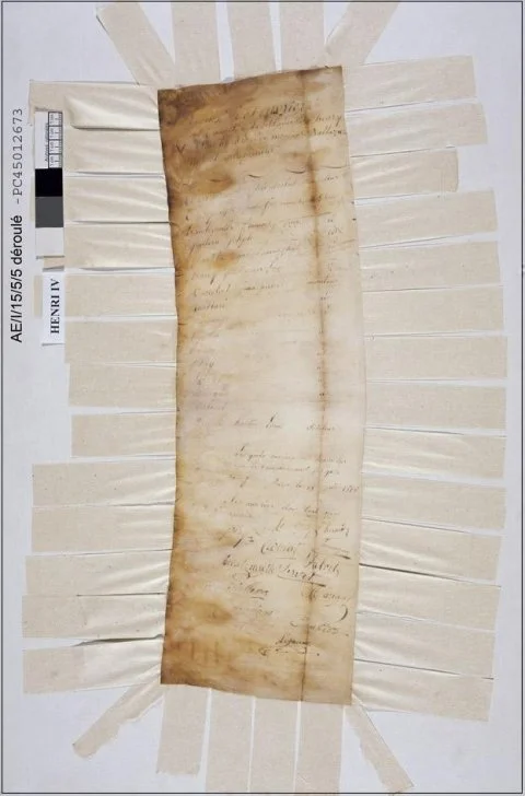 Scroll of artisans names 