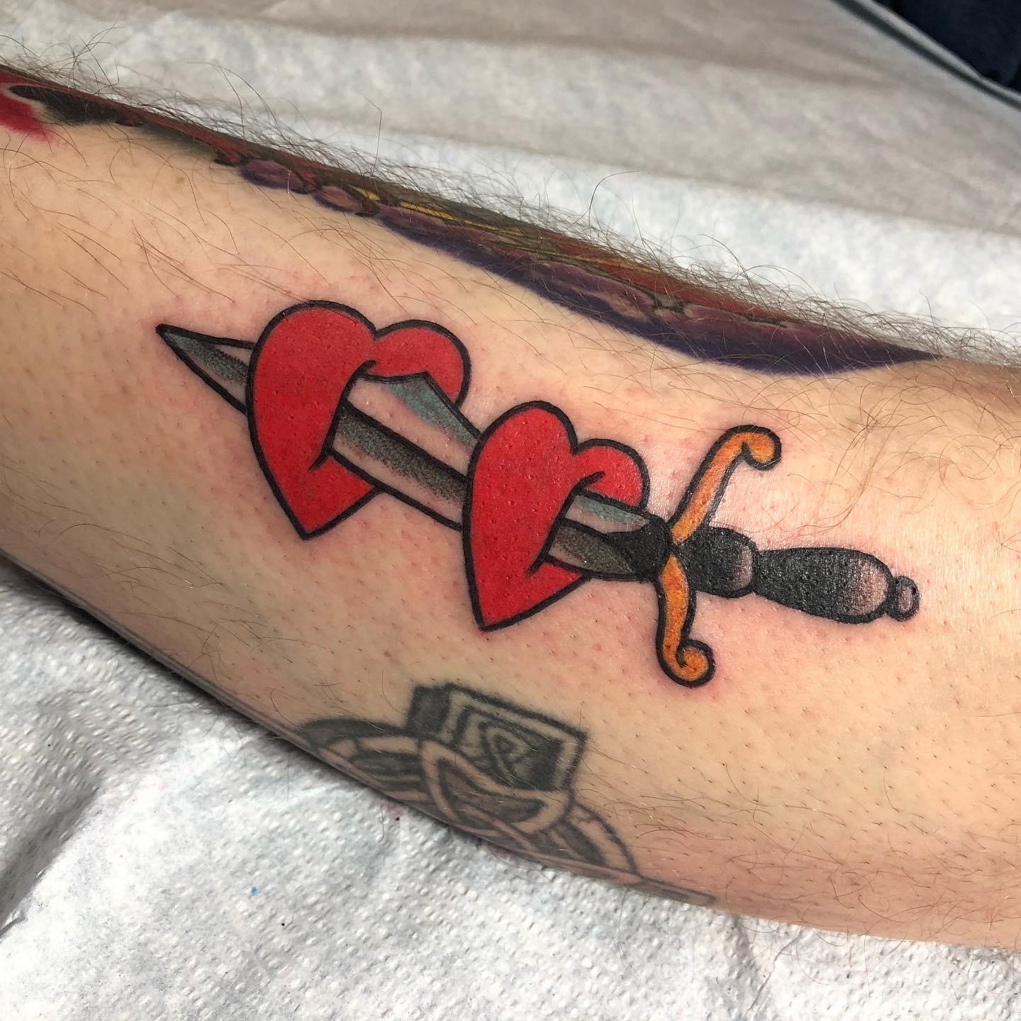heart tattoo with dagger 27122019 009 dagger tattoo tattoovaluenet   tattoovaluenet