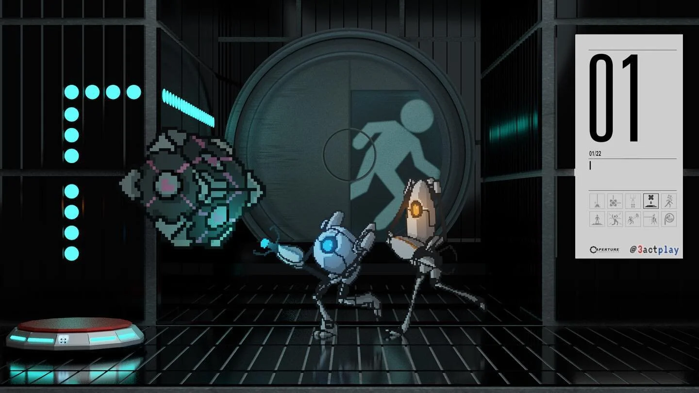 Problem solving, together!

Created with Blender and Procreate.

#fanart #portal2 #pixelart #3actplay #latenight #digitalart #blender #procreate #cyclerender #problemsolving #videogames