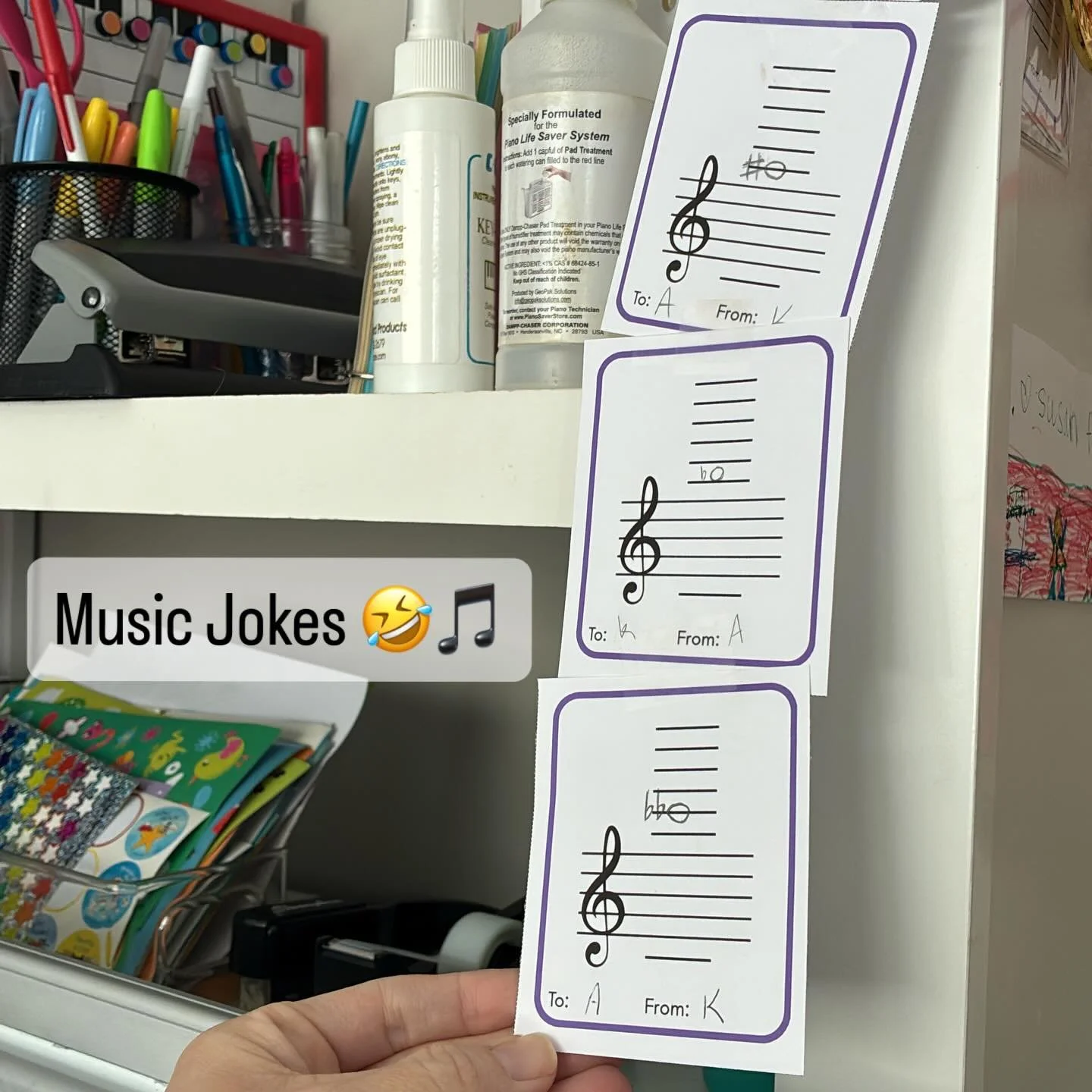 My flute students have been playing a little musical joke on each other with their weekly #NoteoftheWeek activity. Can you figure out what it is? #fluteteacher