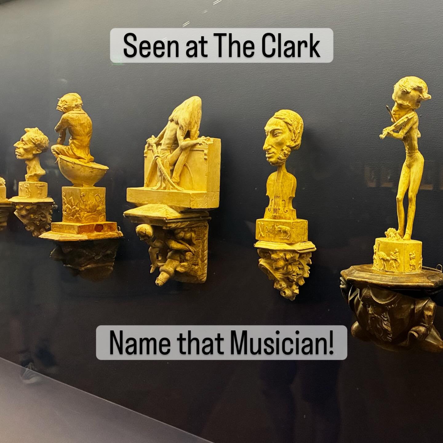 @clarkart had this incredible collection of caricatures by Jean-Pierre Dantan featuring famous playwrights and musicians from the 19th century. Basically these were the celebrities of his time. Can you name any of these exaggerated musical masters?!