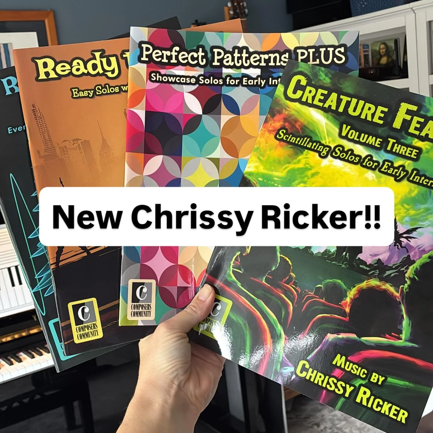 It&rsquo;s new music delivery day! @chrissyrickermusic @pianopronto