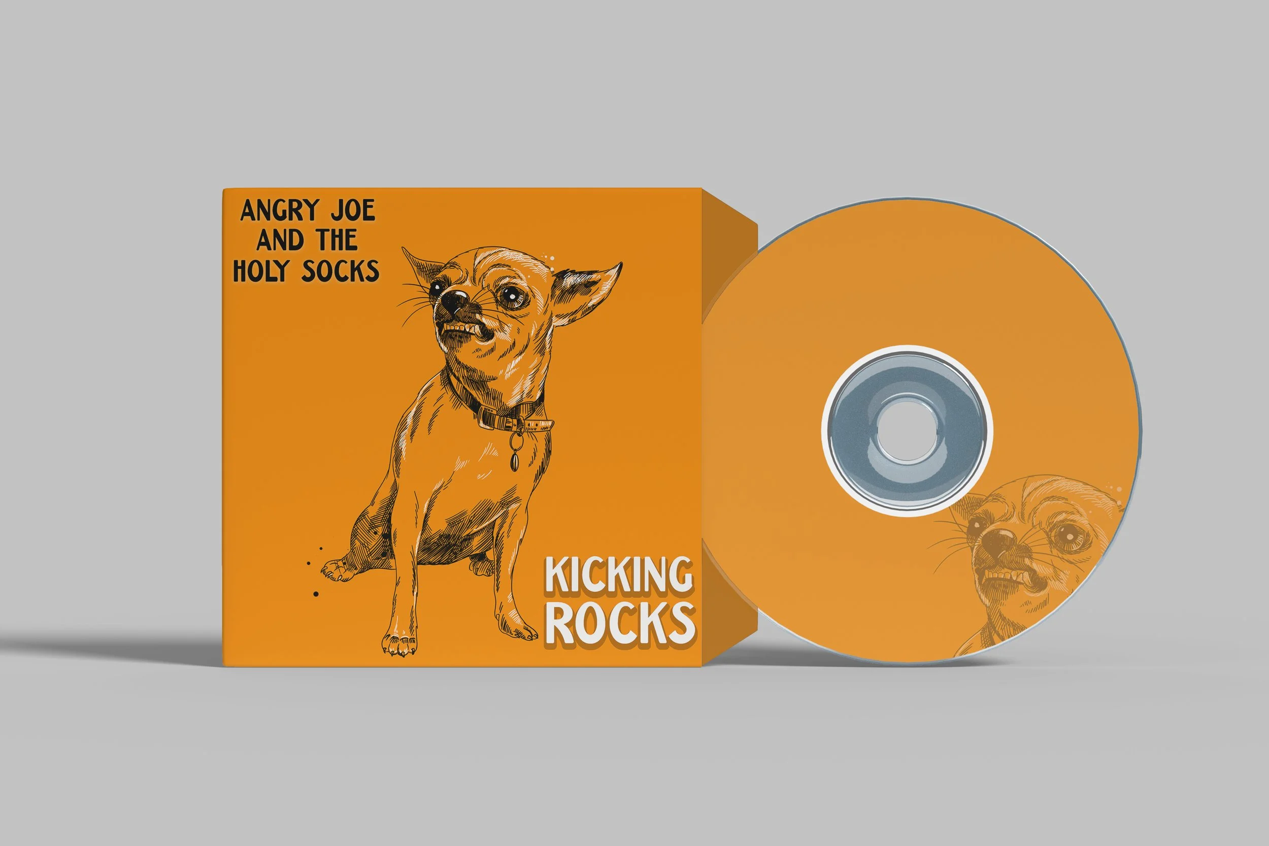  CD cover art for   Angry Joe and the Holy Socks   