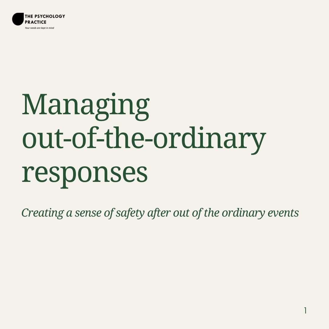 Events out of the ordinary will result in out-of-the-ordinary responses. When we witness or experience these unexpected incidents during a flight, it is understandable to have a cascade of intense emotions, from fear and anxiety to helplessness, and 