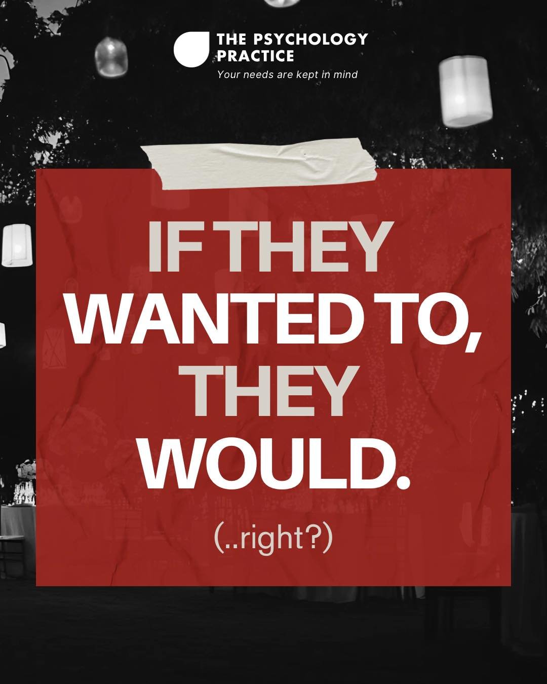 If they wanted to, they would&hellip; right? Sometimes... but sometimes you can deeply want to do something and still not be able to do it. Between desire and action, there are filters - fear, uncertainty, pride, stress, old attachment wounds. The ph