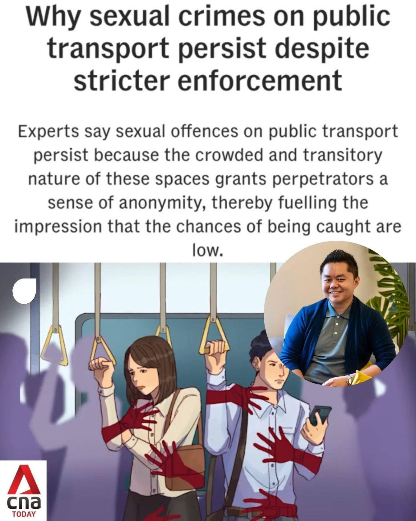 [Why sexual crimes on public transport persist despite stricter enforcement]

Experts say sexual offences on public transport persist because the crowded and transitory nature of these spaces grants perpetrators a sense of anonymity, thereby fuelling
