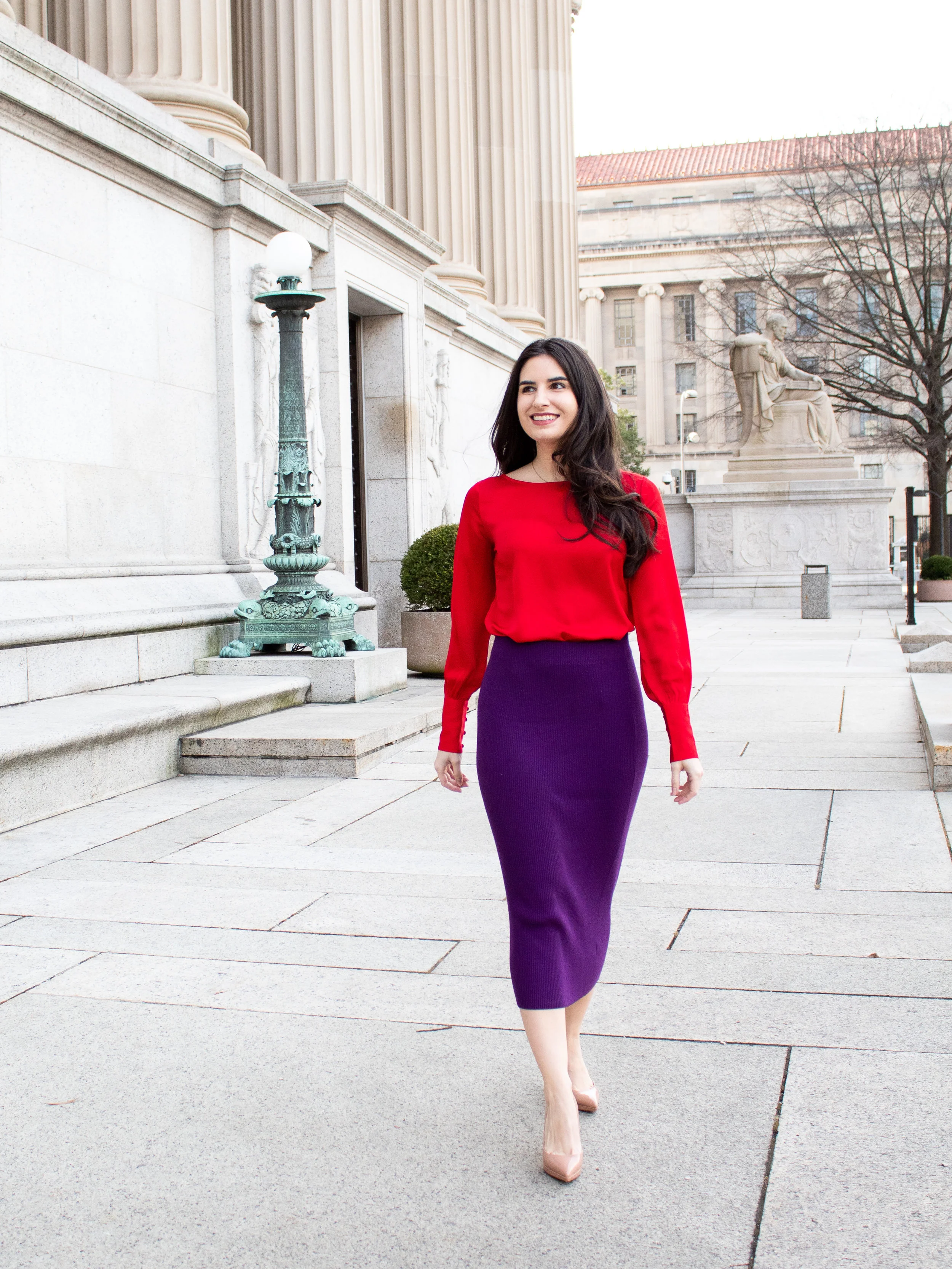 royal purple outfit