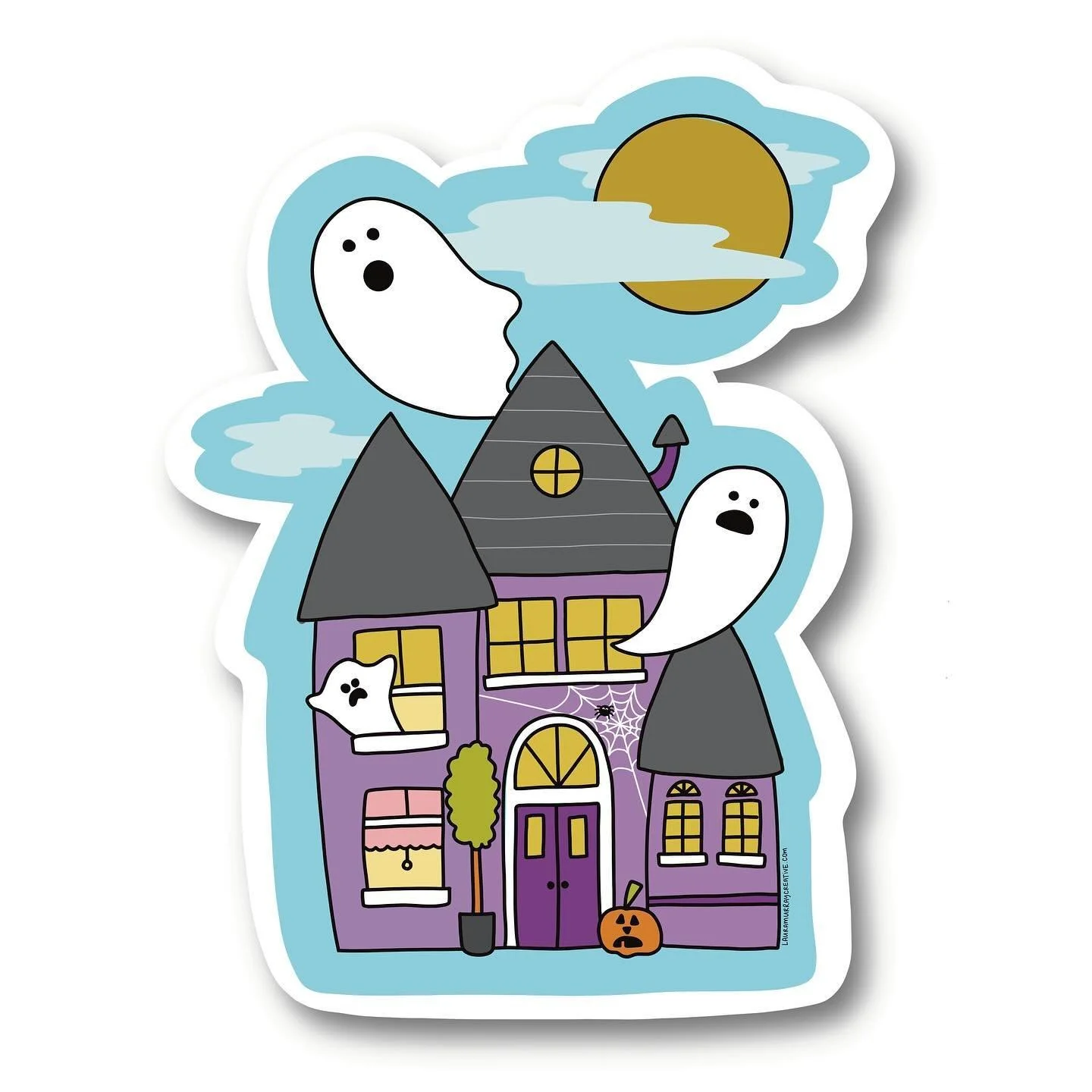 Even though it&rsquo;s still in the 90s in Alabama, it&rsquo;s day after Labor Day&hellip; and that means it&rsquo;s PUMPKIN SEASON!

I just took a few minutes to redraw this little haunted house from several years ago and I love these colors! 

What