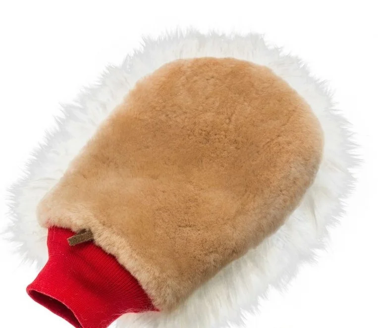 'THE PUNK' Merino Lambskin &amp; Soft Wool Mitt