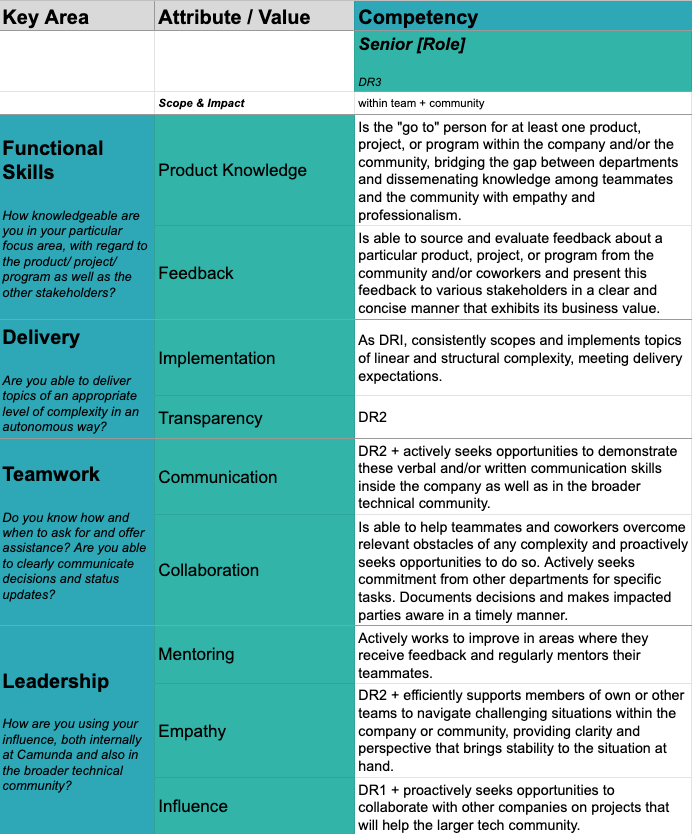 Camunda Developer Relations Career Path: DR3