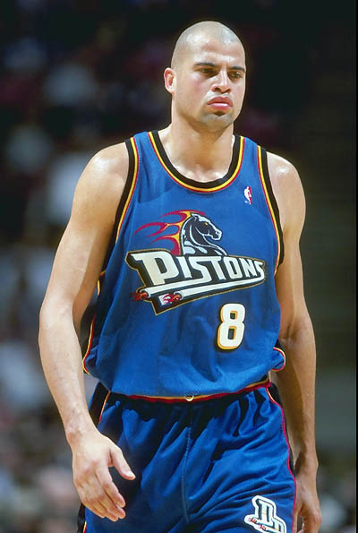 Dele while playing center for Detroit.