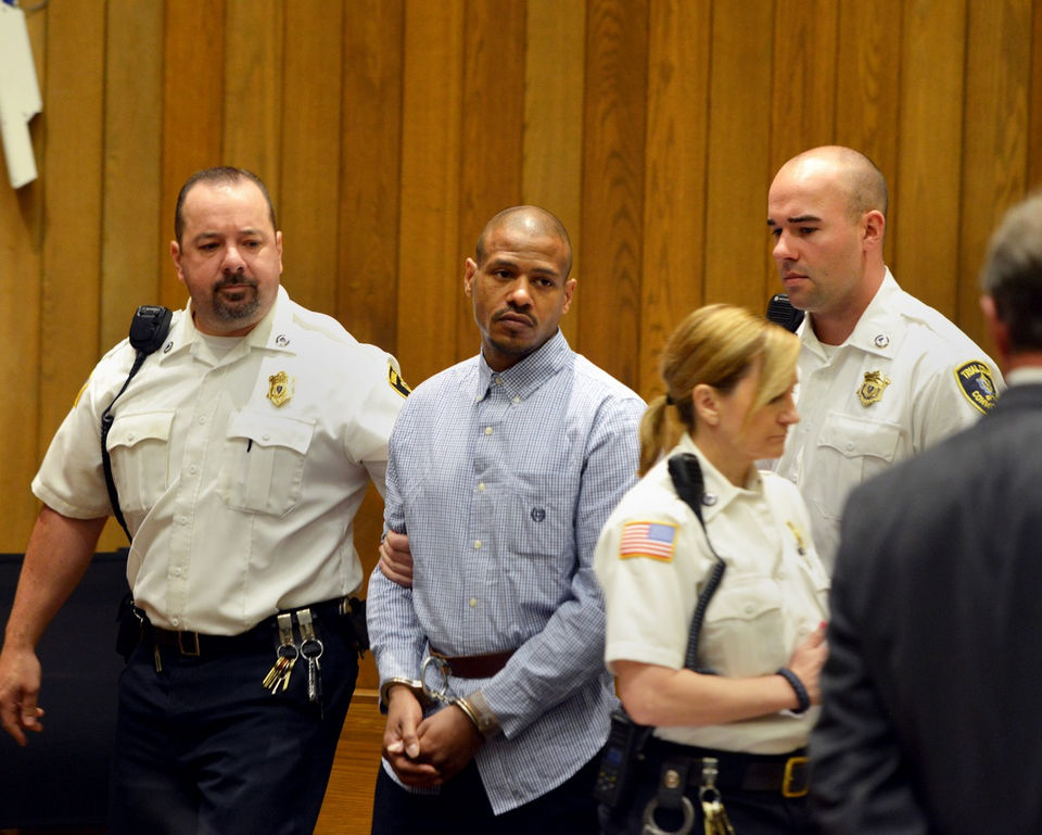 Weldon being marched into trial.