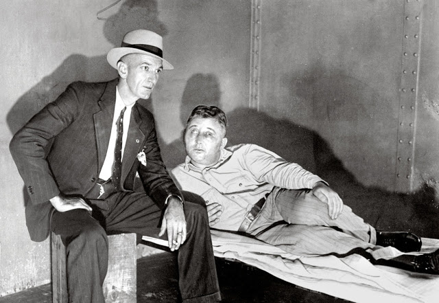Powers discussing the case with either a lawyer or law enforcement