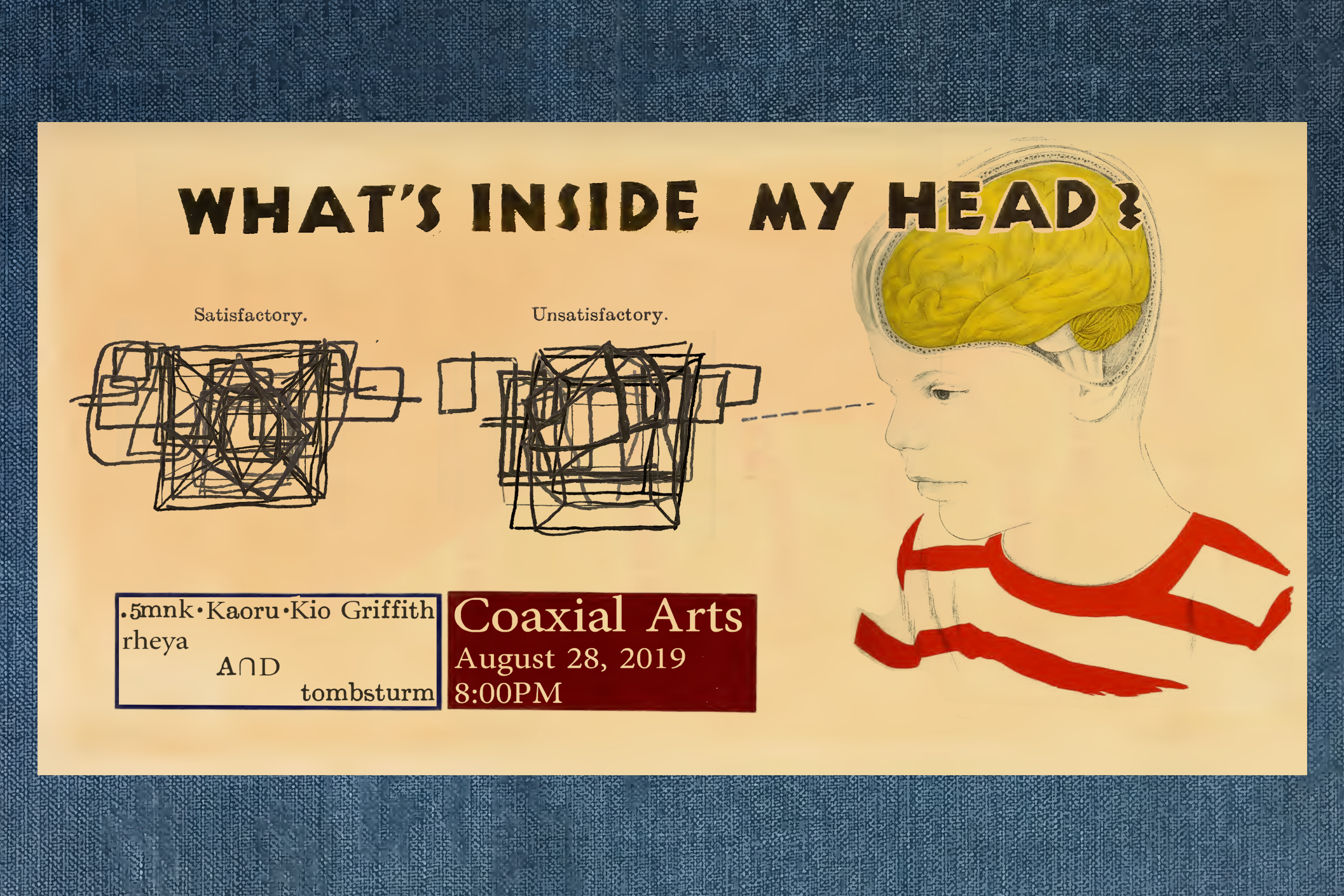 What’s Inside My Head? at Coaxial Arts on August 28