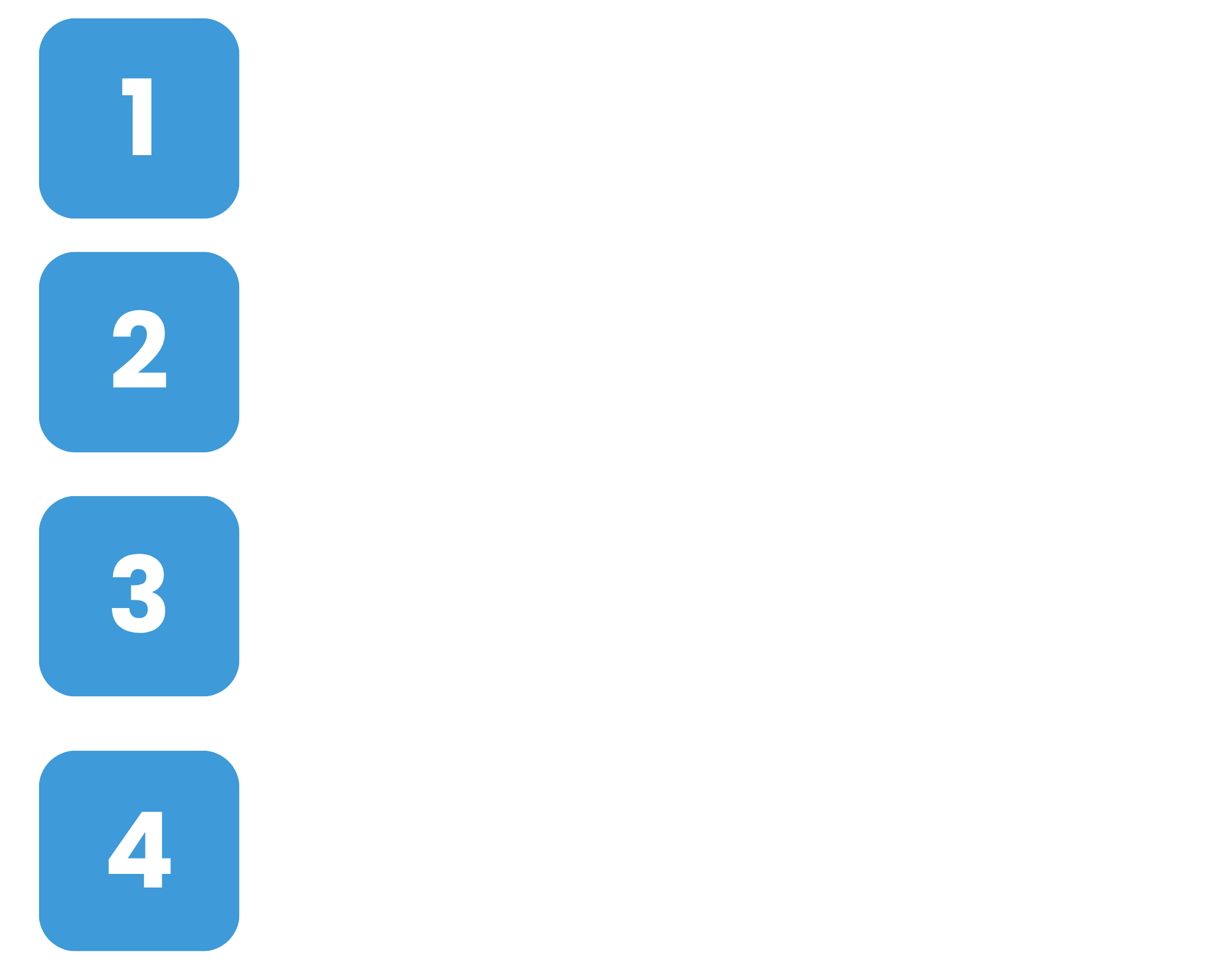 Four step-by-step instructions in white text on a black background with blue numbered icons. Step 1: Own your methodology, including curriculum, sessions, nutrition, periodization, video, and college guidance. Step 2: Simple distribution, always on from club to team to player and family, aligned through natural engagement. Step 3: Plug the gaps instantly, fill missing content with proven industry standards, complete from day one. Step 4: Living resource, update as you build, instantly accessible at the moment you add it.