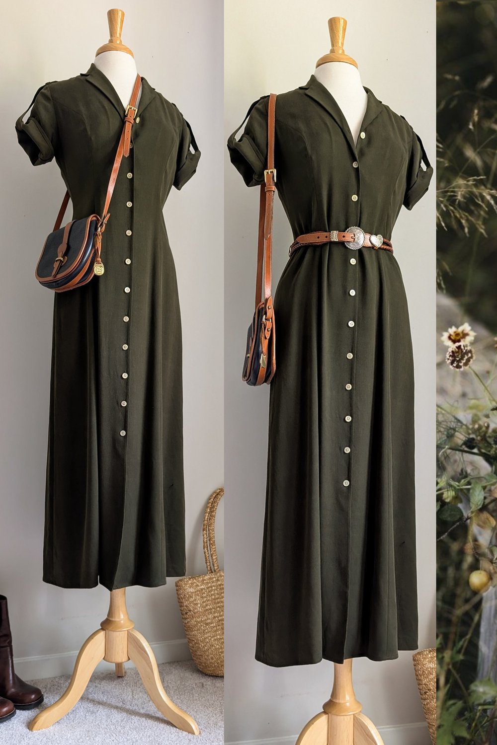 90s Silk Ralph Lauren Forest Green Button Front Maxi Dress Neutral Nirvana 90s Silk Ralph Lauren Forest Green Button Front Maxi Dress Neutral Nirvana