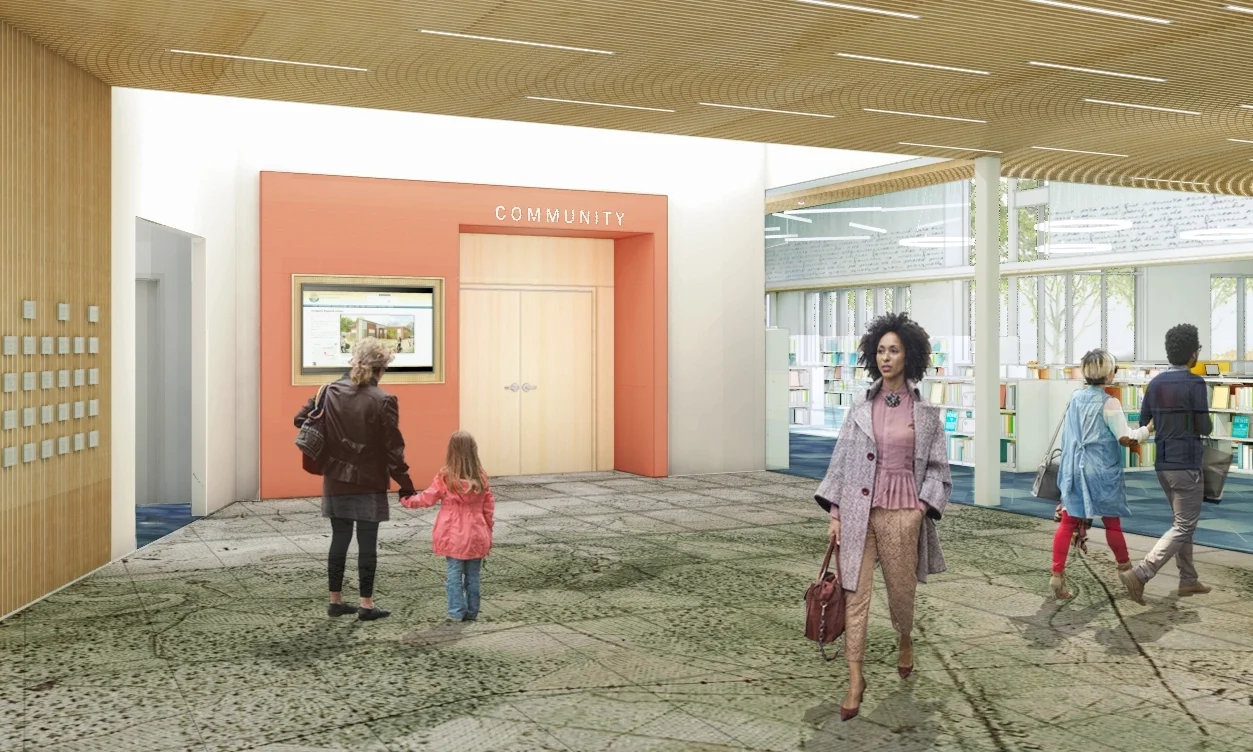 Annapolis Library: Design Development Rendering (courtesy of WGM Architects)