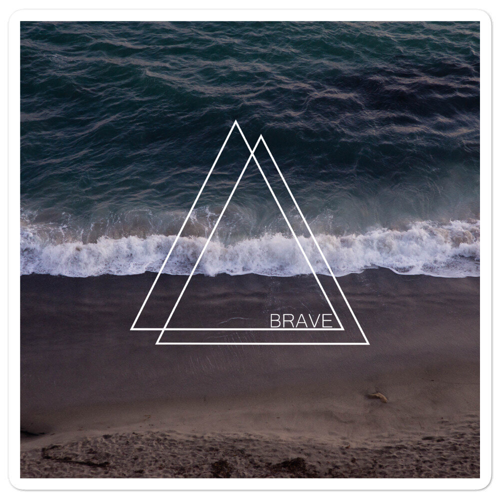 Brave Ocean Geometric Sticker