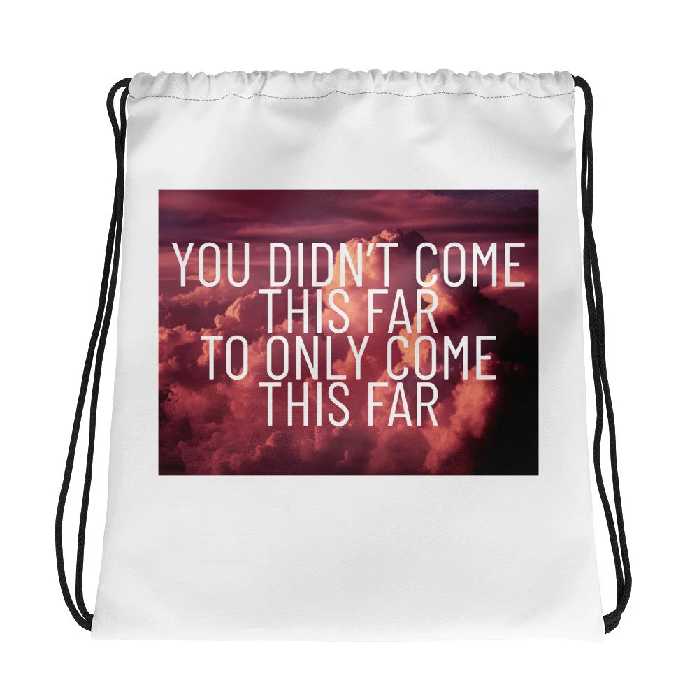 Keep Going Drawstring Gym Bag