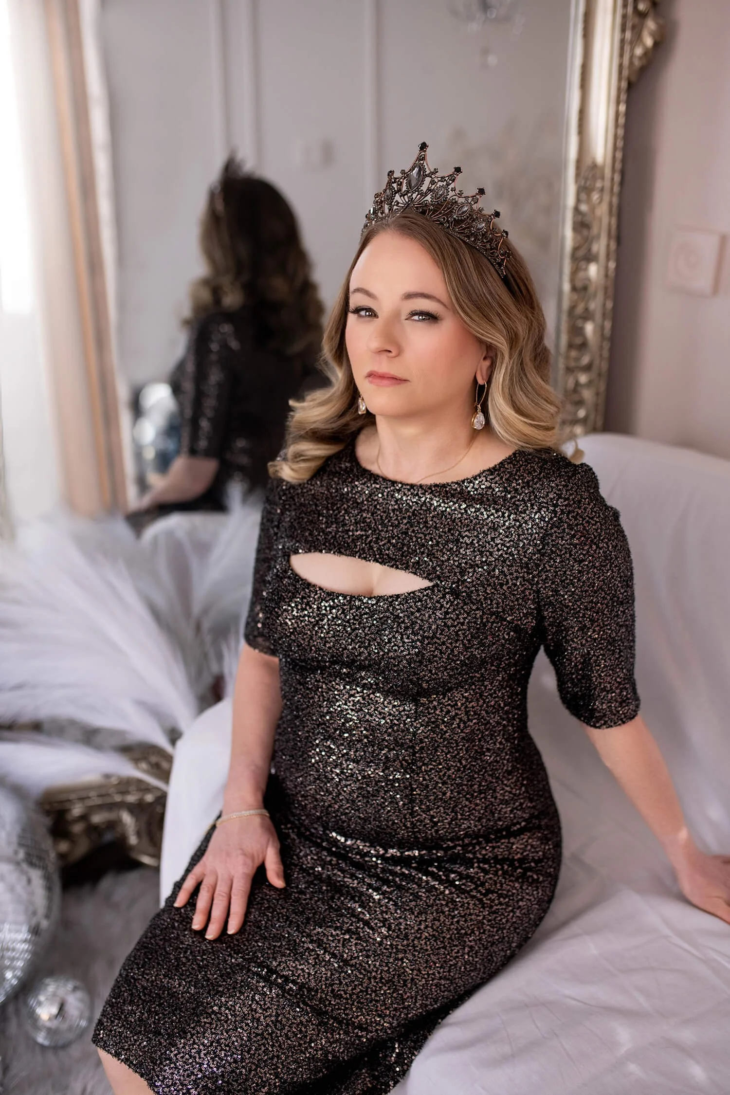 Size 4 - Black Sparkle Cocktail Dress