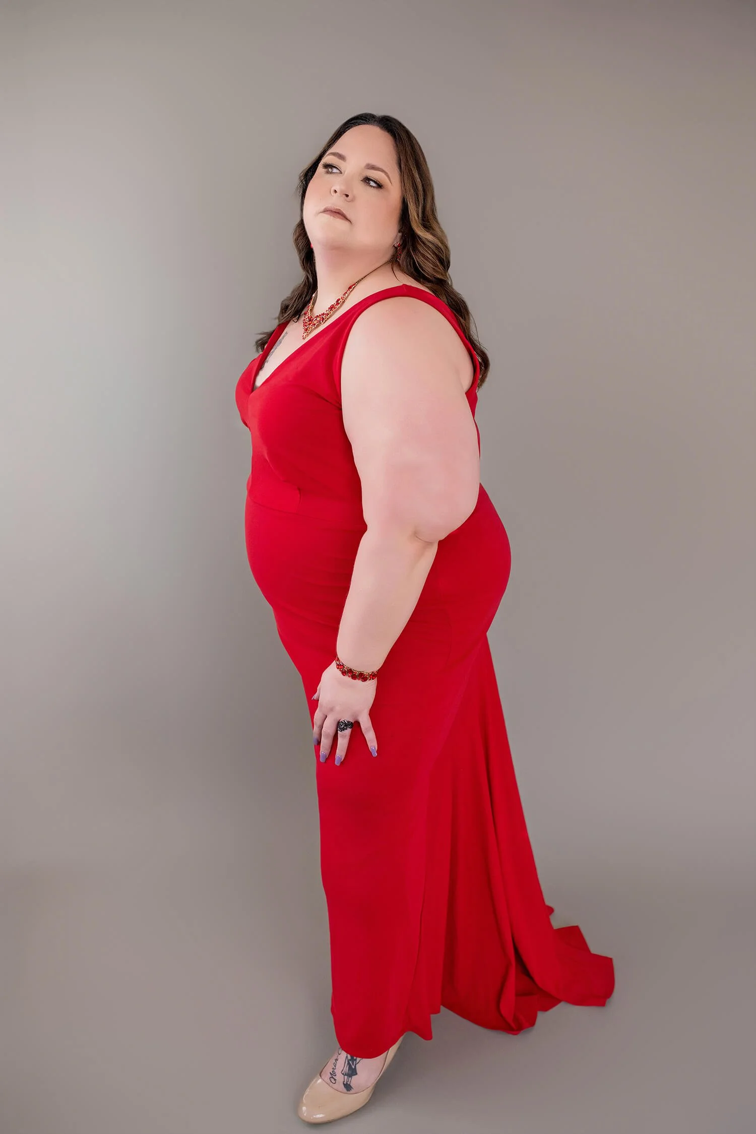 Size 24 - Scarlet Floor Length Evening Gown
