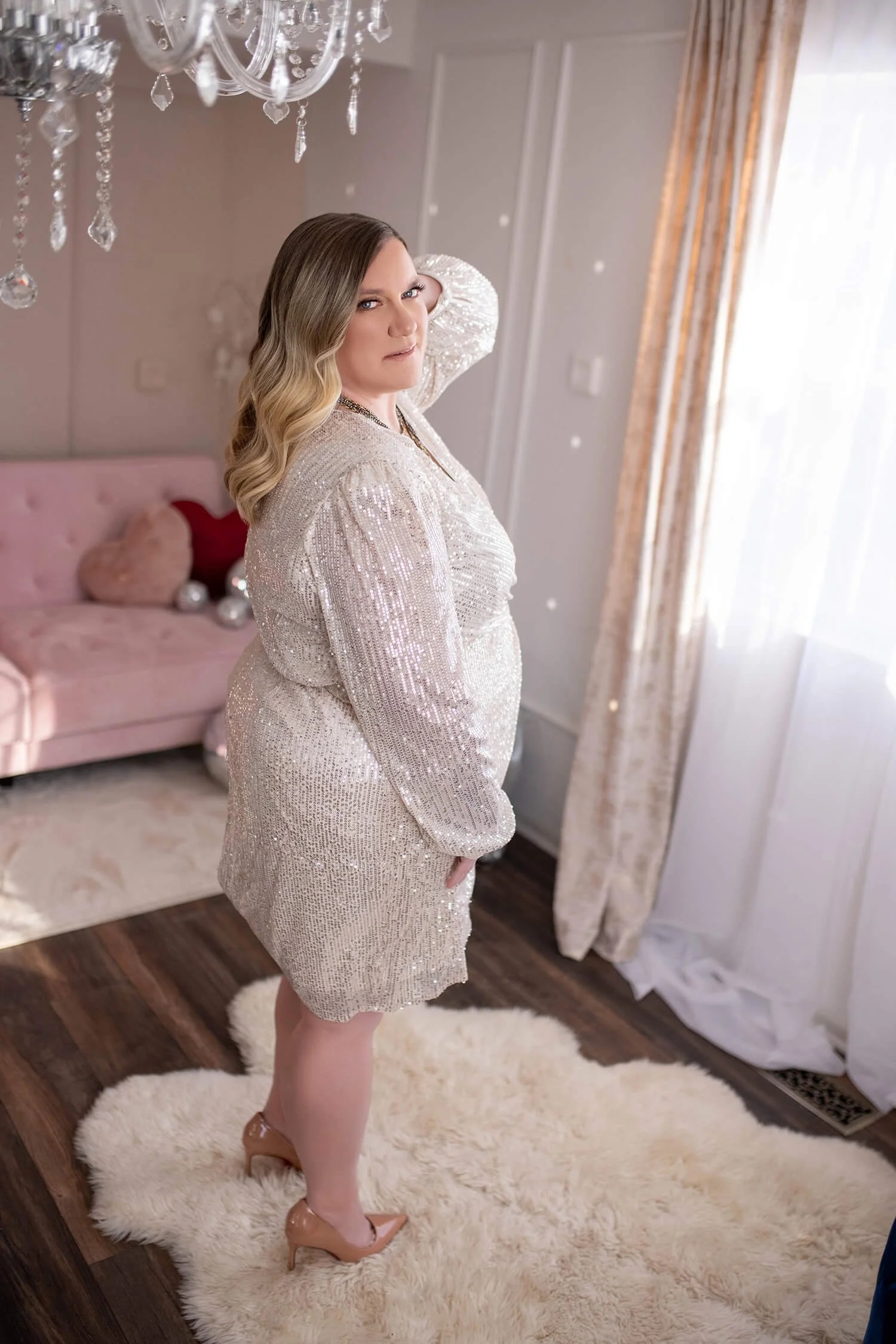 Size 24 - Champagne Sparkle Cocktail Dress