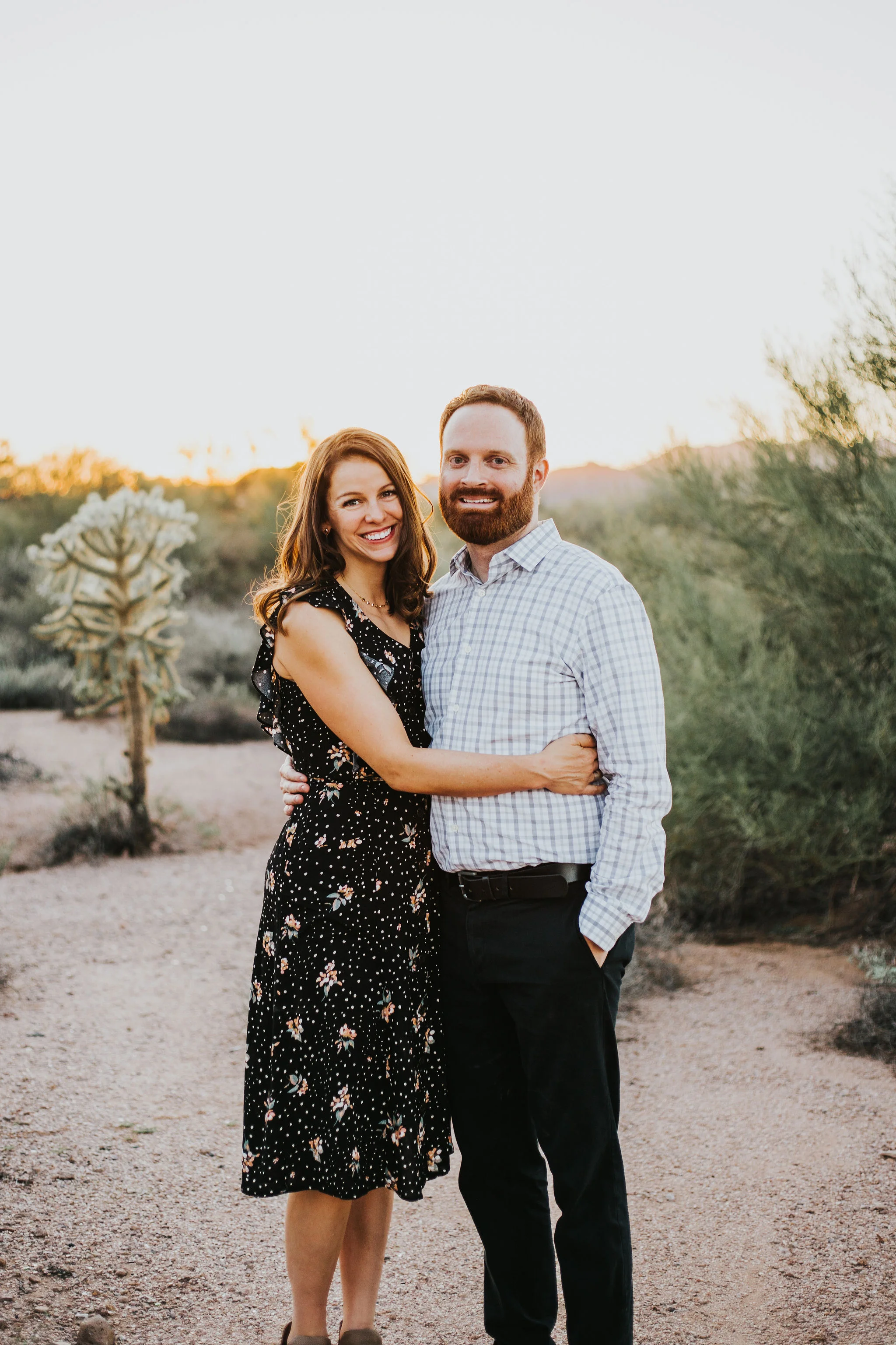 Parents couple portrait | Natural light desert lifestyle family photography session | Lost Dutchman Mesa Arizona