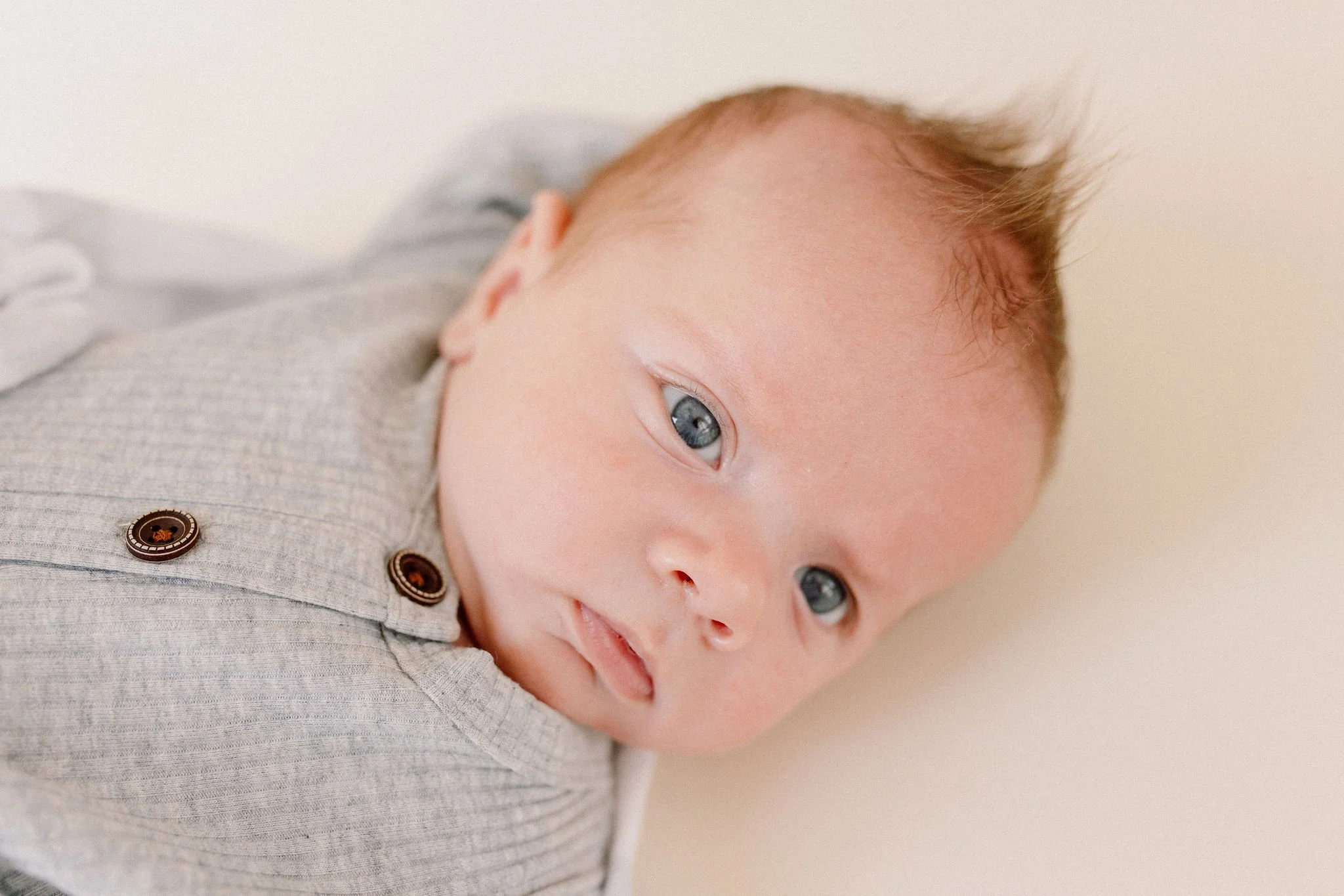 close-up baby detail photo in natural light studio by Phoenix newborn photographer