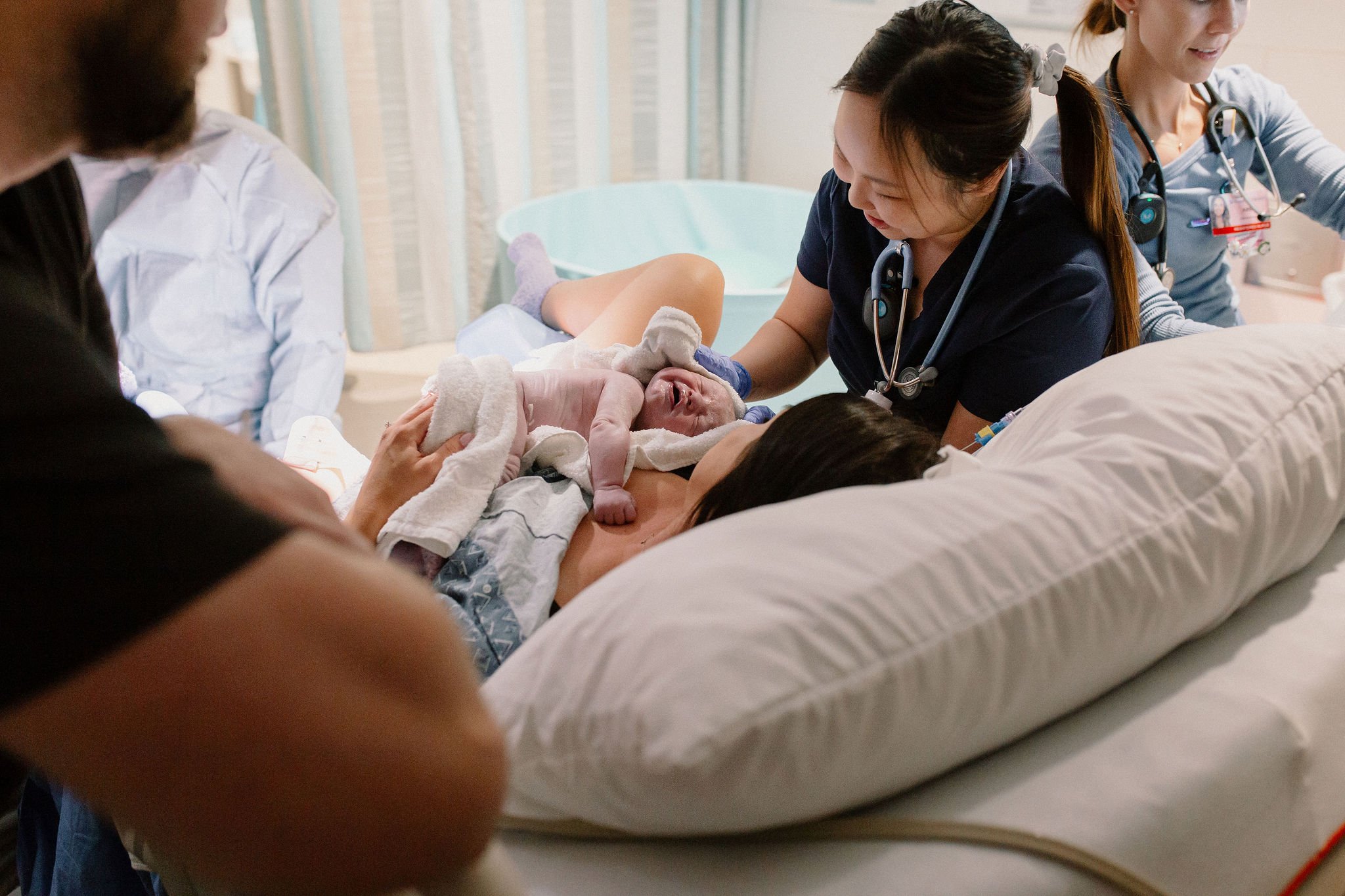 Birth photography during labor at a Gilbert Arizona hospital