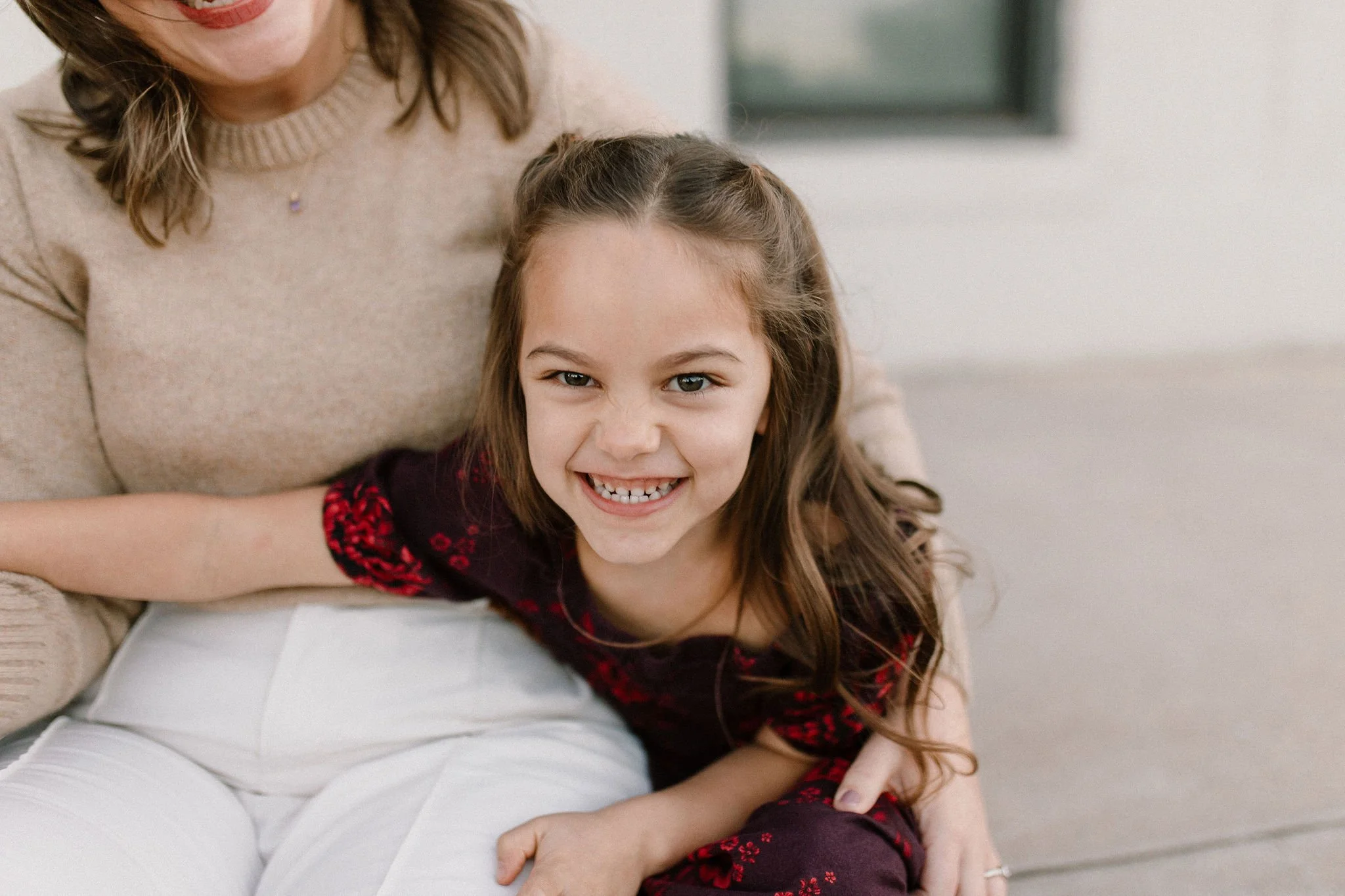 close up of daughter during downtown mesa family photos