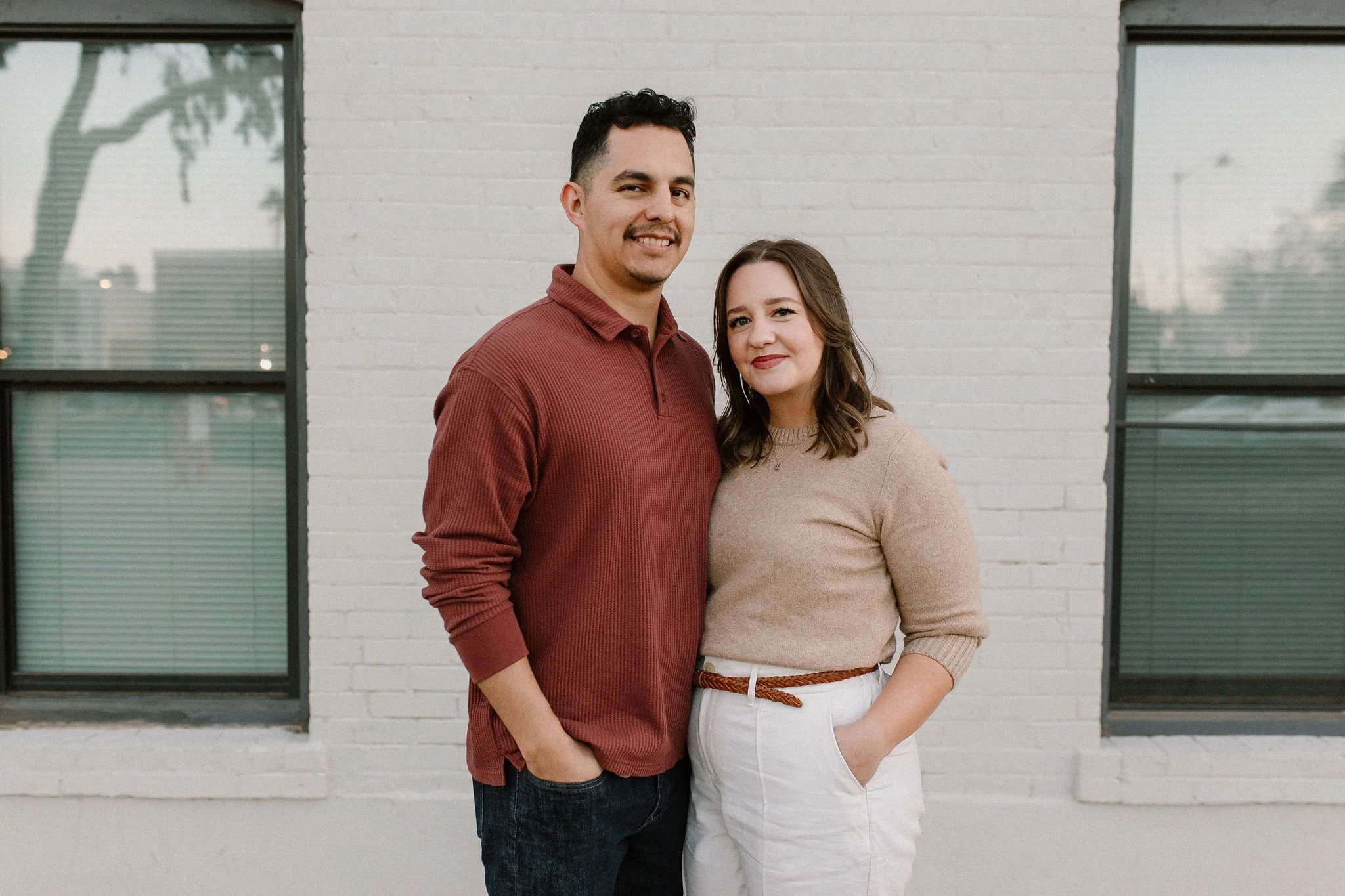 mom and dad portrait during downtown mesa family photos