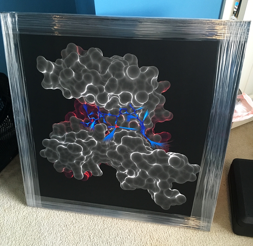 TAU , 2017, PIGMENT ON CANVAS, 36" X 36" 