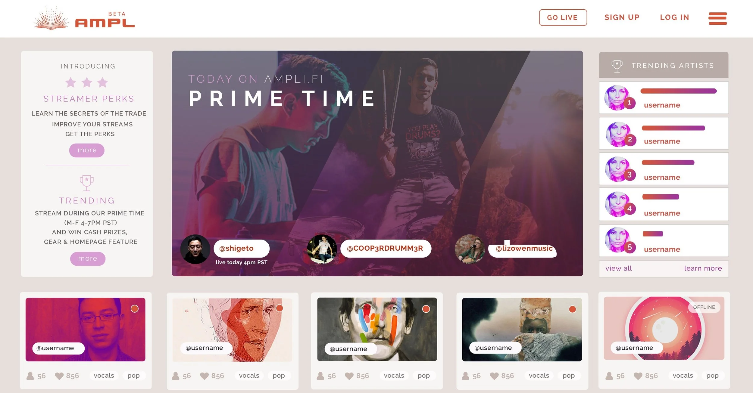 Live streaming service. The service is currently down because client took it offline. The service allowed musicians to live stream themselves while accepting tips and donations. Built in ReactJS and Django with Wowza for streaming. Time to deliver: 3 months