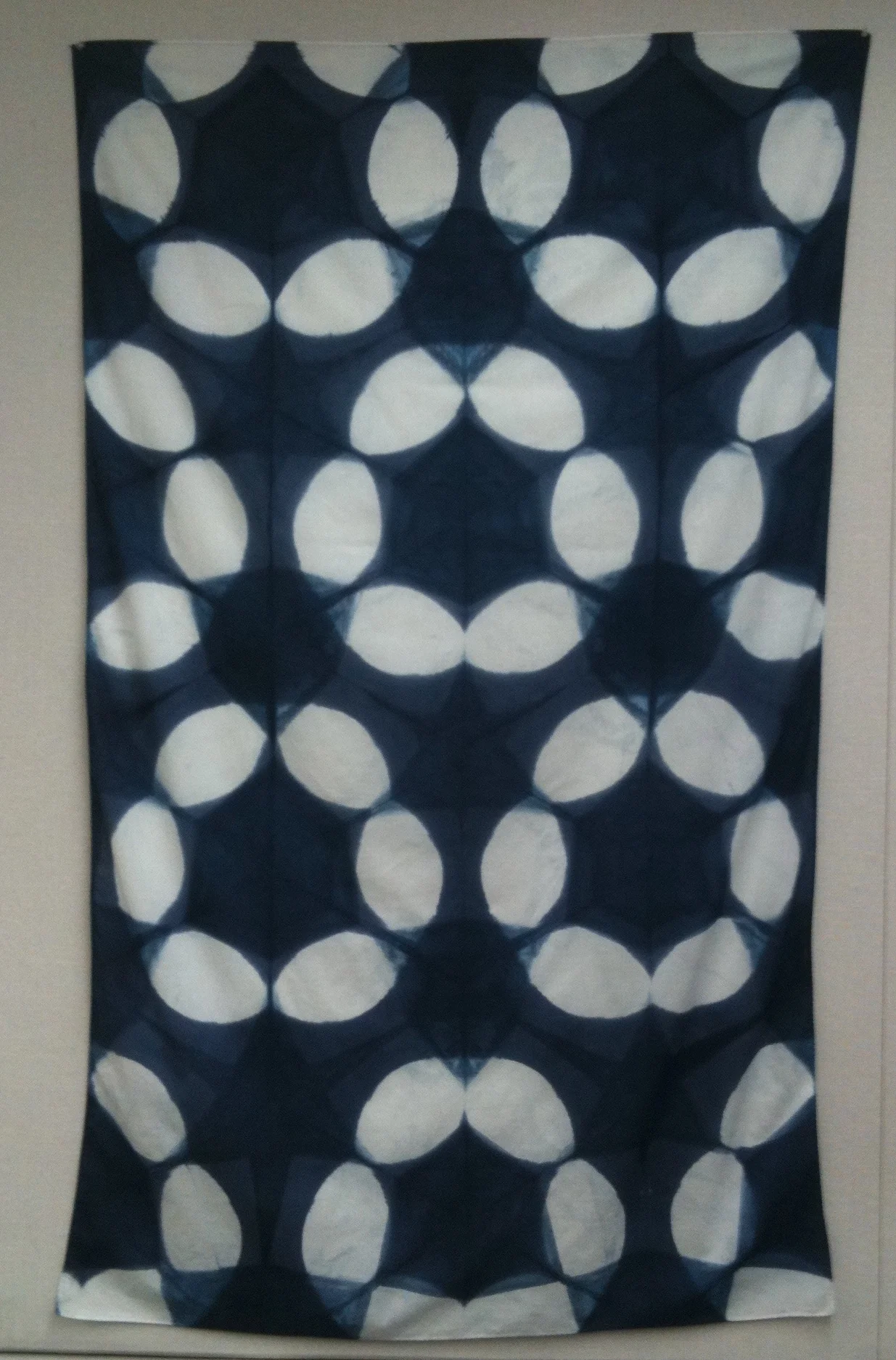 Shibori resist indigo dyed on cotton