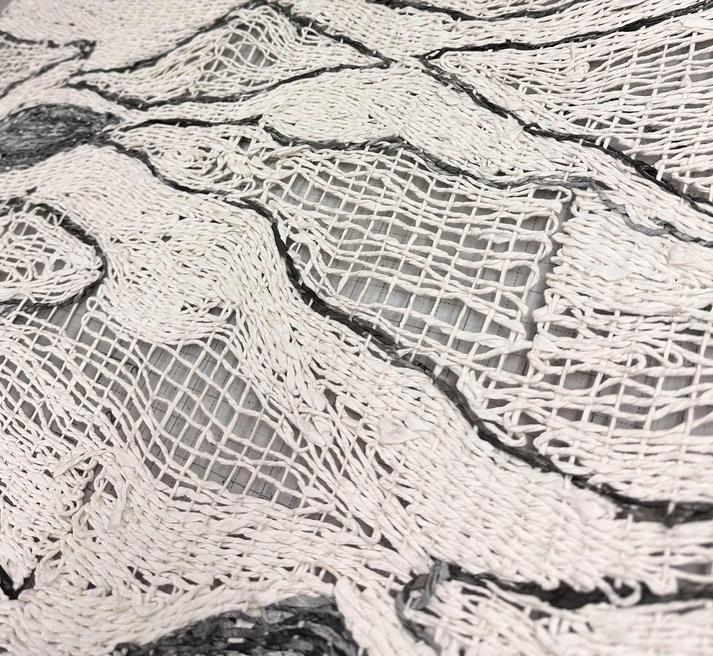 Eccentric Meander, Detail
2024
96” x 27” x 3”
tapestry weaving technique